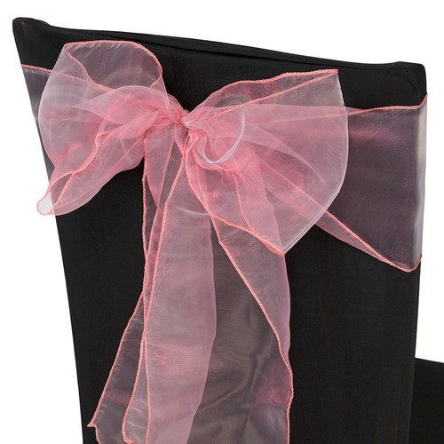 Silla de organza de boda fajas ancho lazo completo para decoración de fiesta 1x-100x - Imagen 363 de 391