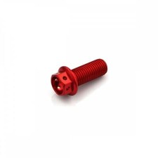 Aluminium Race Flanged Hex Head Bolts M10 x 1.25mm x 25mm Red