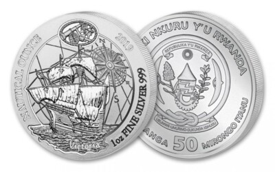 2019 ルワンダ「ヴィクトリア号」ノーティカル1オンス・カラー純銀貨 2019 Rwanda 1 Oz Silver Nautical Ounce Victoria Coin BU Sealed | eBay