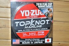yo zuri super fluorocarbon topknot mainline 14lb clear 200yds fishing line FLW