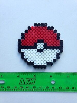 Pokemon Perler Bead Pokeball, Fuse Bead Art