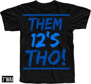 retro 12 game royal shirt