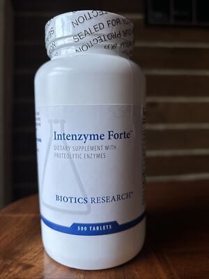 Biotics Intenzyme Forte 500's Proteolytic Enzymes Pancreatin Bromelain 02/26