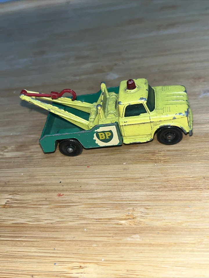 Camión de Naufragio Dodge Matchbox Nº 13 Lesney Verde Amarillo Juguete Modelo De Colección #33 USADO Foto 3 de 4