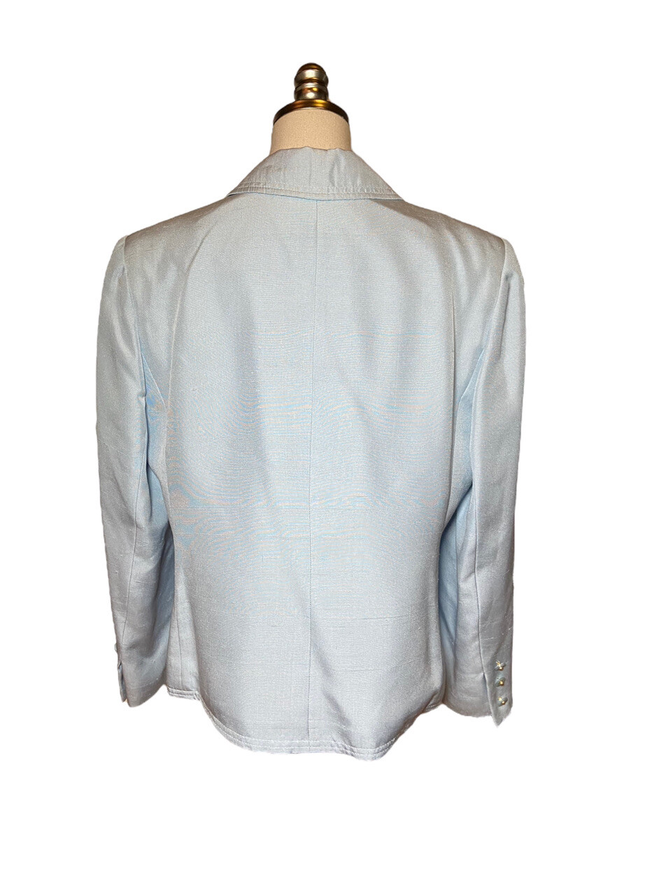 Vintage Herbert Grossman Silk Light Blue Ladies S… - image 5