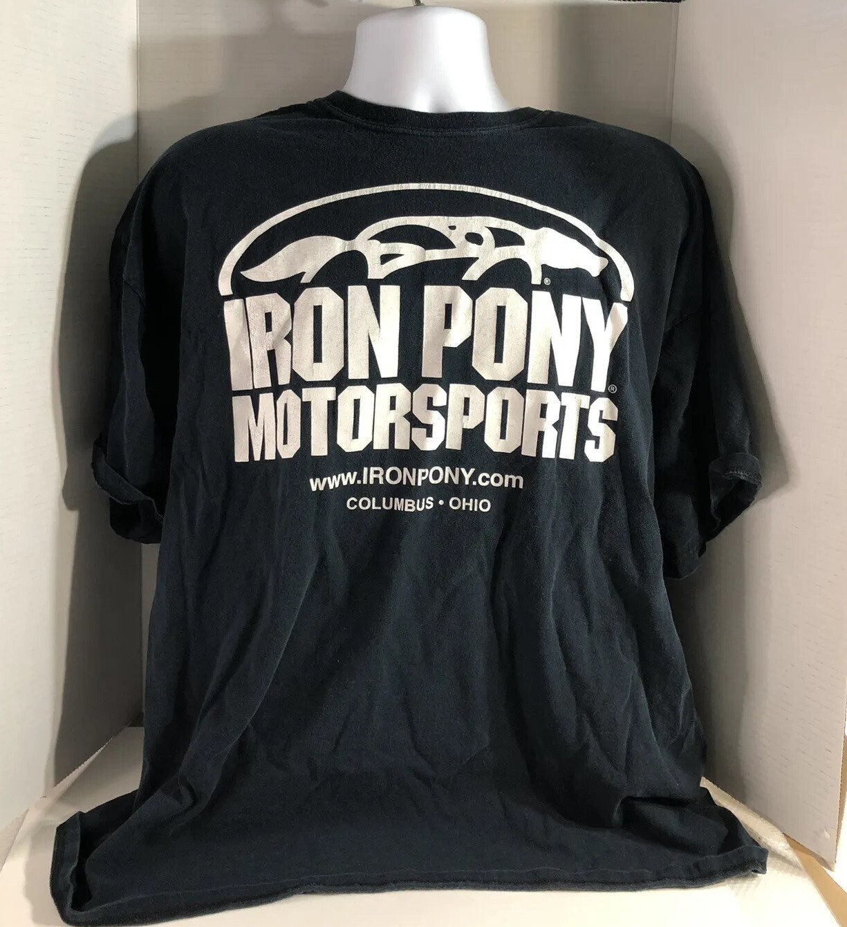 T shirt Iron Pony Motorsports nera 2XL Columbus Ohio