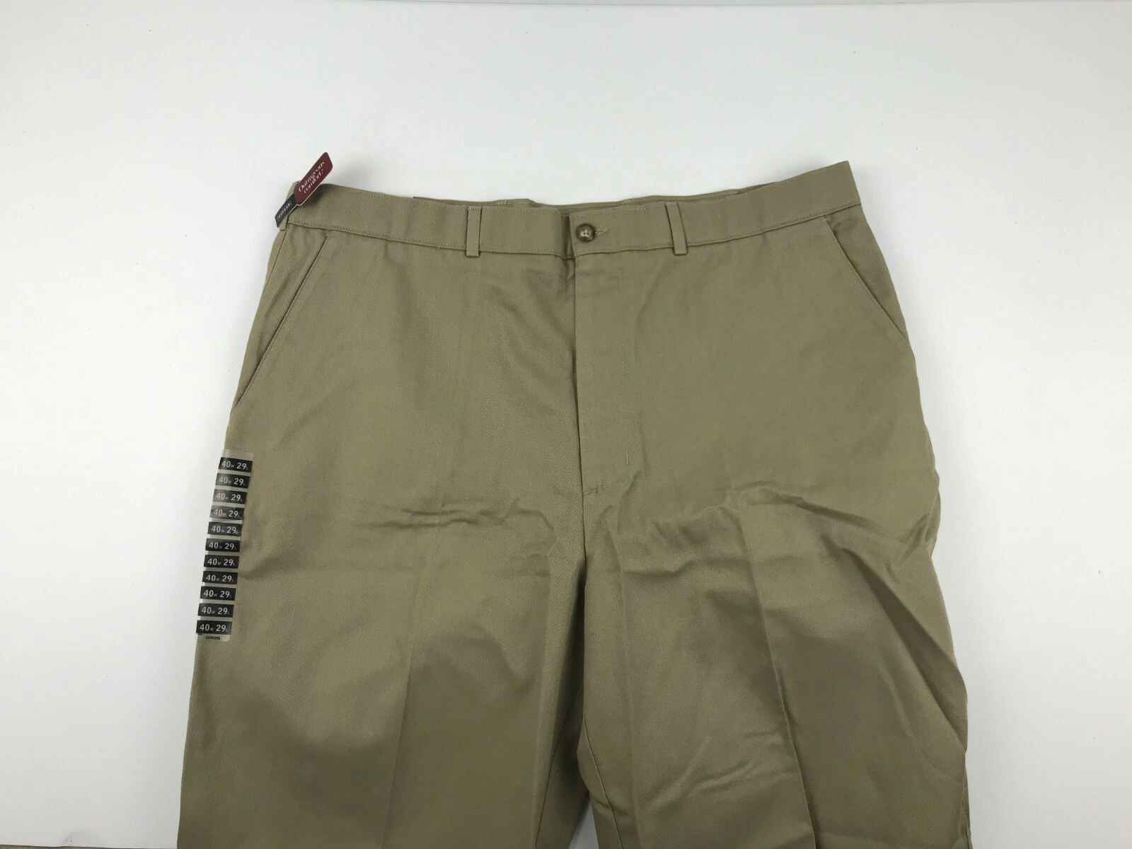 Haggar Cotton Flex Khaki Pants For Men 40X29 Khaki NWT 100% Cotton