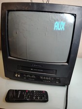 Emerson EWC1303 13 inch CRT TV VCR Combo Black Retro Gaming with Remote 2003
