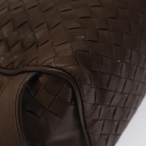 Borsa pochette BOTTEGA VENETA INTRECCIATO pelle marrone 174361 originale fm4375 - Foto 14 di 20