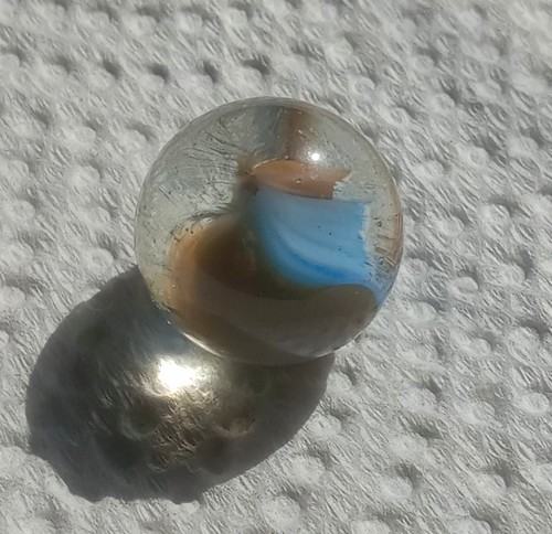 Beautiful Master Made Marble Sunburst Pink- Tan-White-Blue Mint! .64 In - Picture 5 of 9