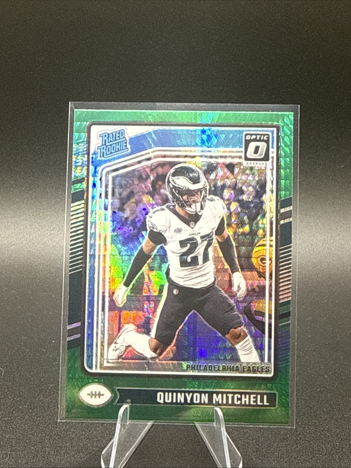 2024 Panini Donruss Optic - Rated Rookie Quinyon Mitchell #282 Green Hyper Prizm