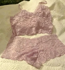 New - Lilosy Bra & Panty Set (Lilac) Large
