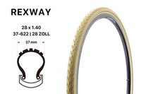28 Zoll Rexway Fahrrad Reifen 37-622 City Trekking Bike 28X1.40 Reflex Beige