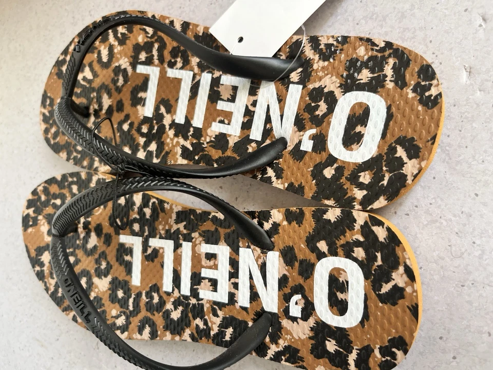 Новый с Ярлыками O'Neill Bondi животных печати сандалии шлепанцы повседневный пляж стринги женщин 10 - Изображение 2 из 4