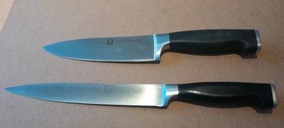 (2) HENCKEL TWIN FOUR STAR II KNIVES,                           8 INCH, 6 INCH, 
