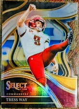 Tress Way 2023 Panini Select Club-Level Silver Prizm Die Cuts #213 Commanders