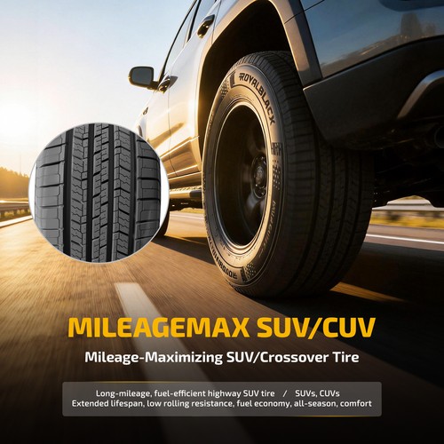 MILEAGEMAX 225/60R17 99H SUV CUV Tires for Daily Driving 8.4mm Tread Set of 2 - Picture 4 of 7