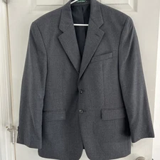 Ralph Lauren blazer jacket sport coat Blazer  40S Made In Canada Gray