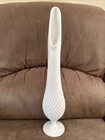 New ListingVintage White Hobnail Milk Glass Swung Vase Stretch Pedestal 17.75” tall