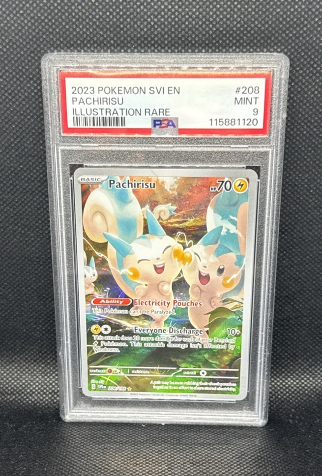 2023 POKEMON SVI EN-SCARLET & VIOLET ILLUSTRATION RARE #208 PACHIRISU PSA 9