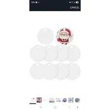 PYD Life 10 Pack Acrylic Lace Rounds Blank