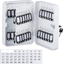 Armadietto Portachiavi Da Parete, Cassetta Sicurezza Con 48 Ganci Appendi Chiavi