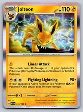 Carta Pokemon Jolteon 135/165 Holo Rara SV: Scarlatto e Viola 151 - NM