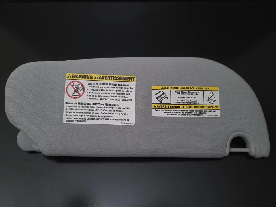 2002-2005 Ford Explorer Mercury Mountaineer Driver Side SUN VISOR LEFT GRAY LH - Image 2 of 4