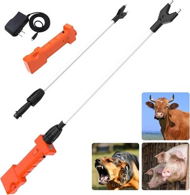 Rechargeable 10000V Cattle Prodder Stick Prod Flexible Electric Shock Livestock