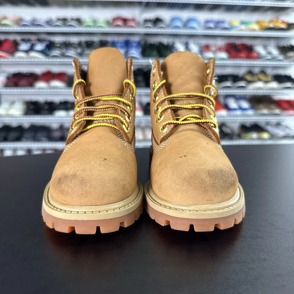 Timberland Premium 6" Bota Impermeable Trigo Nubuck Niños Talla 9 Foto 2 de 4