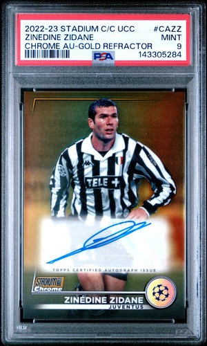 Zinedine Zidane [Gold] #CA-ZZ 2022 Stadium Club Chrome UEFA Competitions Autographs card
