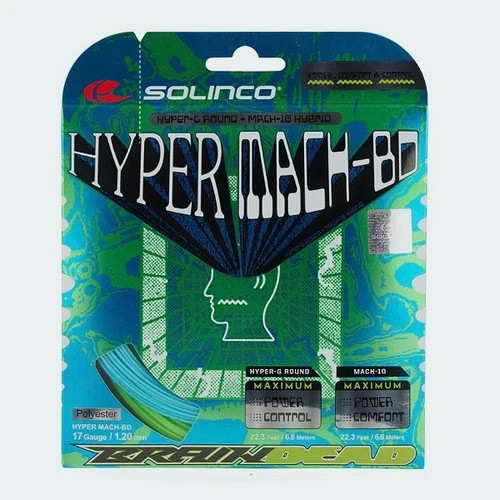 Solinco Hyper+ Mach BD Hybrid 1,20 mm 12,2 m corda per racchetta da tennis - Foto 1 di 2