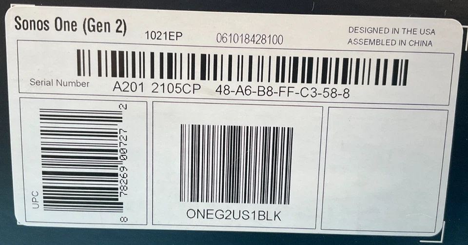 Sonos One Gen2 BLANCO ONEG2US1BLK ✨🔥✨ ¡NUEVO! ¡CAJA ABIERTA! ¡TOTALMENTE FUNCIONAL! ✨🔥✨ Foto 4 de 4