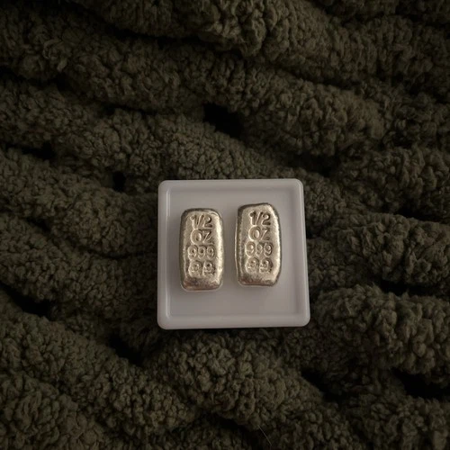 x2 1/2 Troy oz.999 Fine Silver Atlantis Mint Skull & Crossbones Hand Poured Loaf