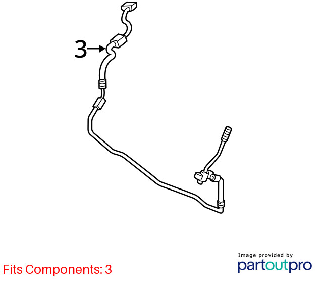 2014-2017 BMW i8 I12 1.5L AWD A/C Refrigerant Discharge Hose Pipe Line OEM