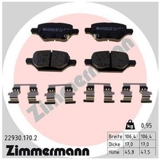 Satz Bremsbeläge Bremsklötze hinten für Opel Mokka-Mokka X J13 | 24152937