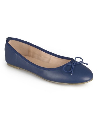 JOURNEE COLLECTION Womens Navy Padded Vika Round Toe Slip On Ballet Flats 8.5 W