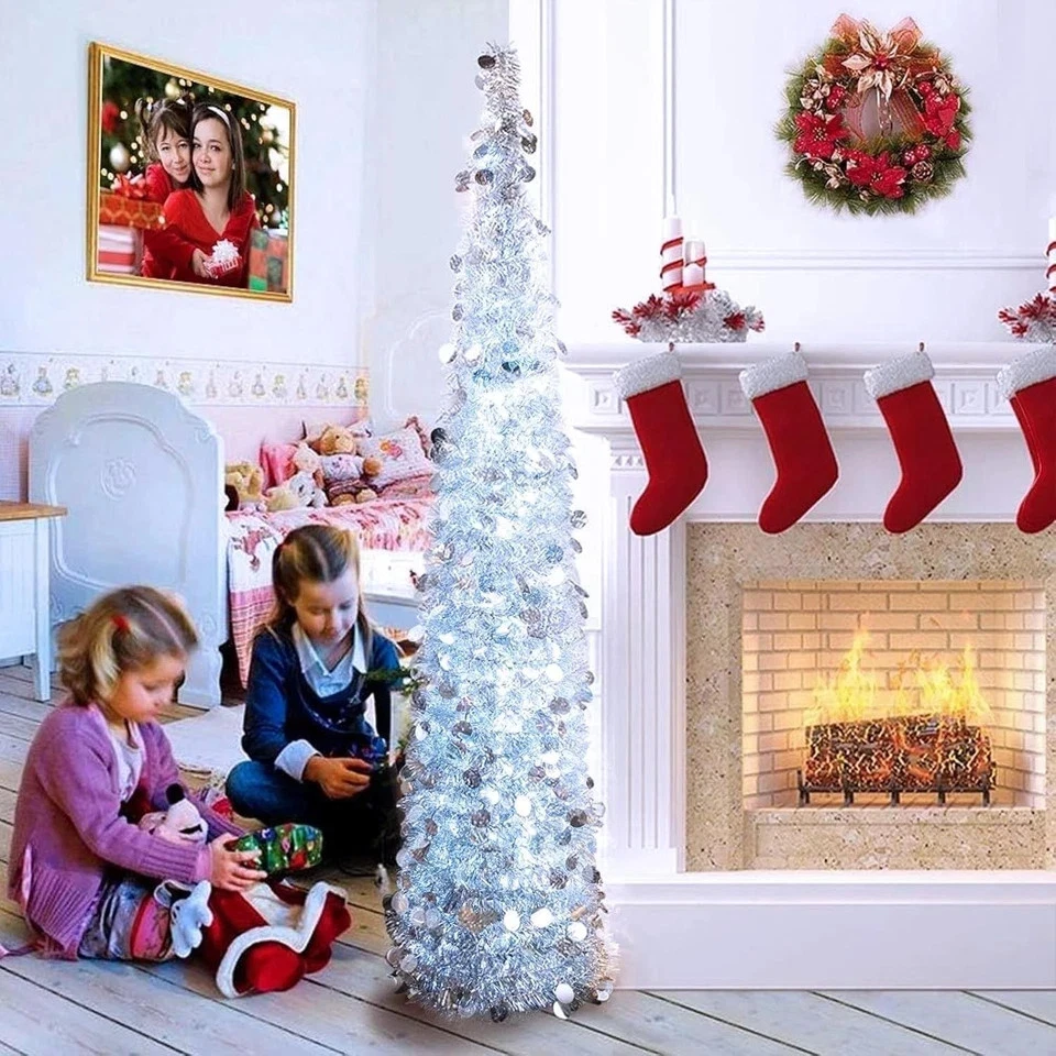 JMEXSUSS 33ft 100 LED White Christmas Lights, 8 Modes Connectable Clear  - Image 4 of 4