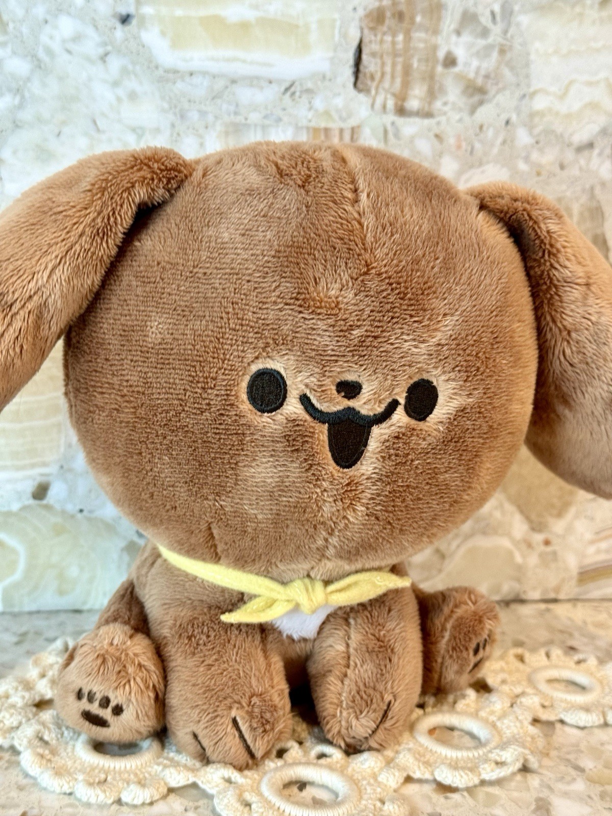 Fukuya Taremimi Yonhiki Plush Dog  8" NEW without tags Soft Kawaii Puppy Japan