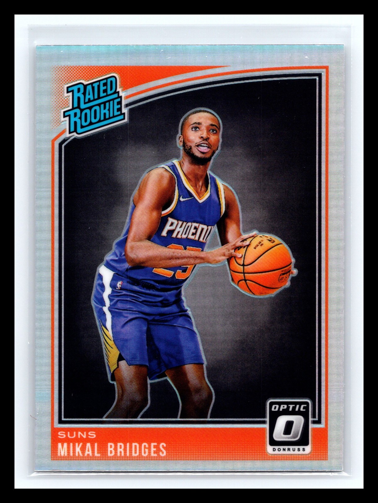 2018-19 Panini Mikal Bridges Donruss Optic Rated Rookie Silver Holo RC# 200