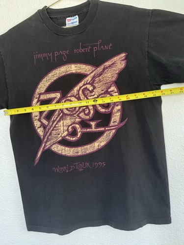 Vintage Jimmy Page & Robert Plant 1995 World Tour Men’s Shirt - Picture 8 of 17