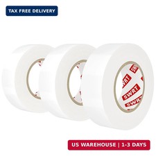 SWRT 0.7 in x 66 FT White Electrical Tape Waterproof, 3 Pack High Temp Electric