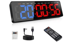 AnExer Gym Timers, 16.5" Large LED Display Wall Clock, Interval Timer for Workou