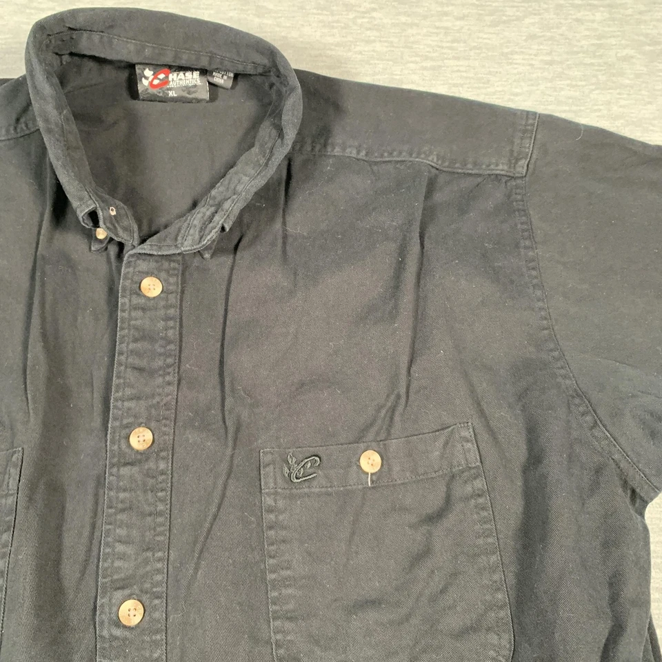 Chase Authentics Shirt Mens XL Black Short Sleeve Button Down Cotton NASCAR - Image 4 of 4