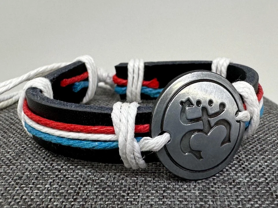 Coqui Taino Bracelet Puerto Rico Flag Colors – Adjustable Leather Jewelry - Image 3 of 4