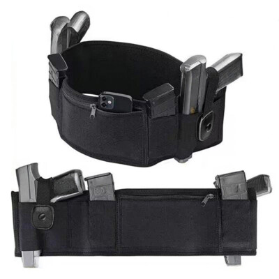 Pistol Single Action Concealed Carry Band Holster Tactical Belly