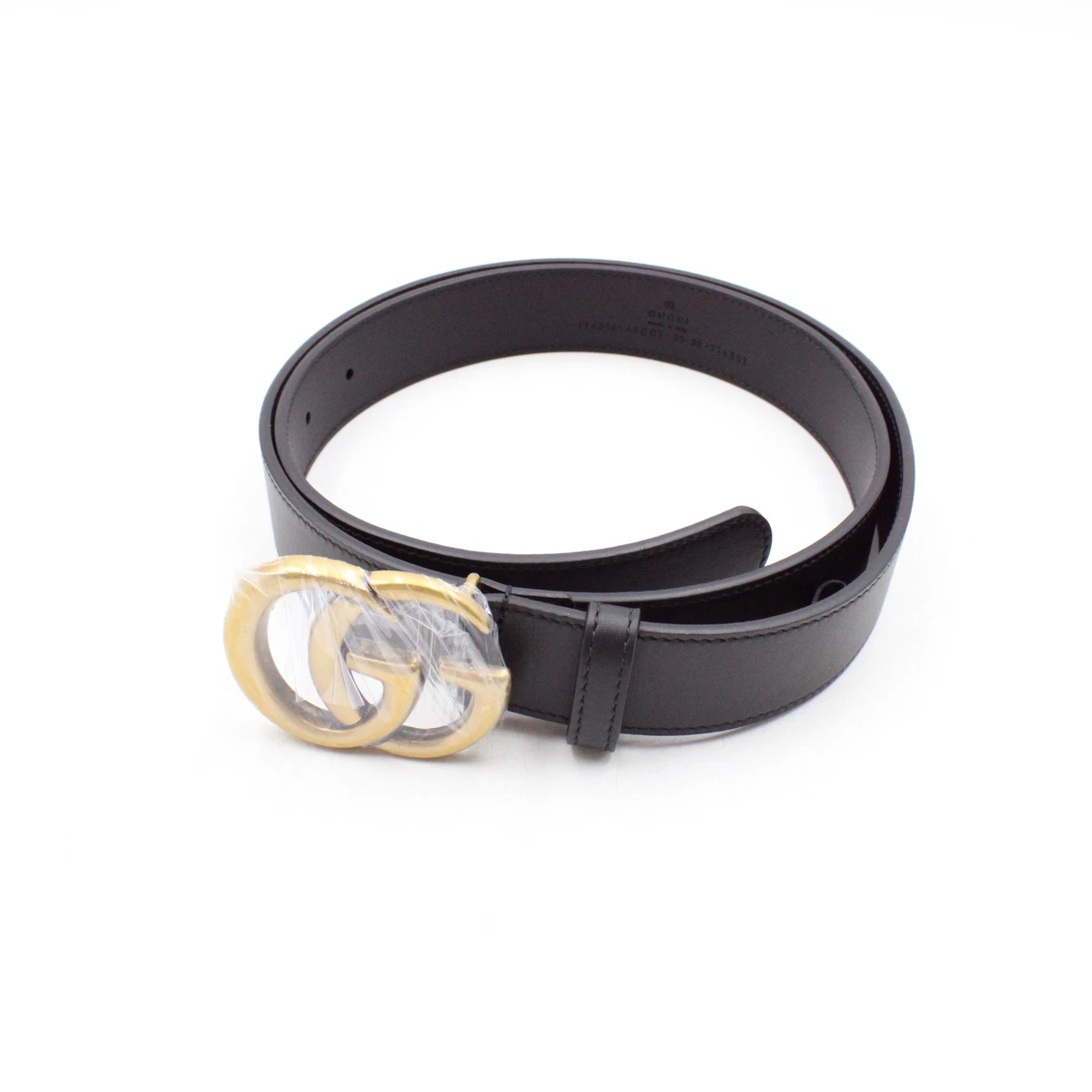 Gucci Slim Leather Belt w GG Buckle in Black Size 95 38 eBay