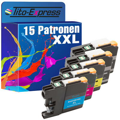 15x Patrone XXL PlatinumSerie für Brother LC-12E LC12E MFC-J 6925 DW MFCJ6925DW