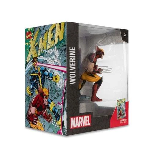 Figura posada con escena Marvel X-Men Wolverine #1 de McFarlane Toys escala 1:10 Foto 2 de 4