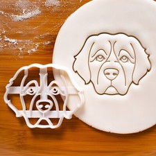 Leonberger Face Cookie Cutter - portrait mountain lion working dog treats rescue